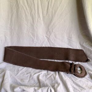 Another Line Inc Women’s Wide Brown Suede Belt Medium 32”-36”
